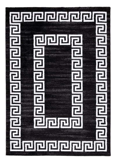 Orientalischer Webteppich 160x230cm - schwarz-weiß