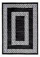 Orientalischer Webteppich 160x230cm - schwarz-weiß