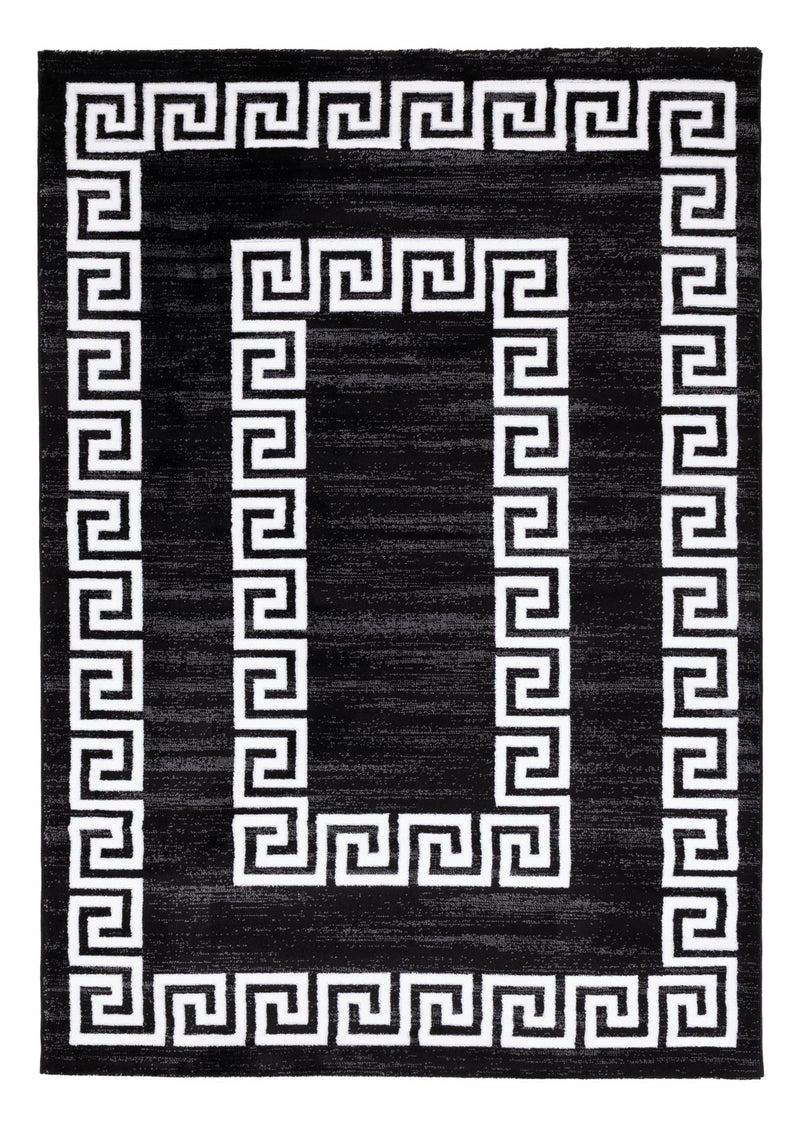 Orientalischer Webteppich 160x230cm - schwarz-weiß