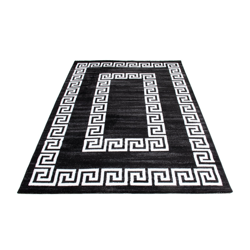 Orientalischer Webteppich 160x230cm - schwarz-weiß