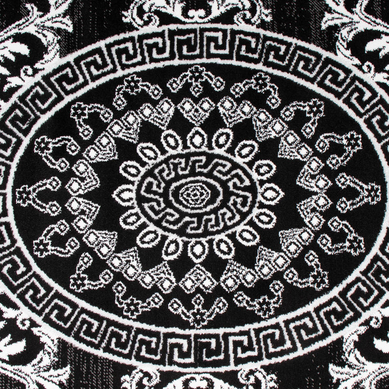 Orientalischer Webteppich 160x230cm - schwarz-weiß
