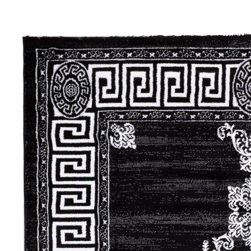 Orientalischer Webteppich 160x230cm - schwarz-weiß