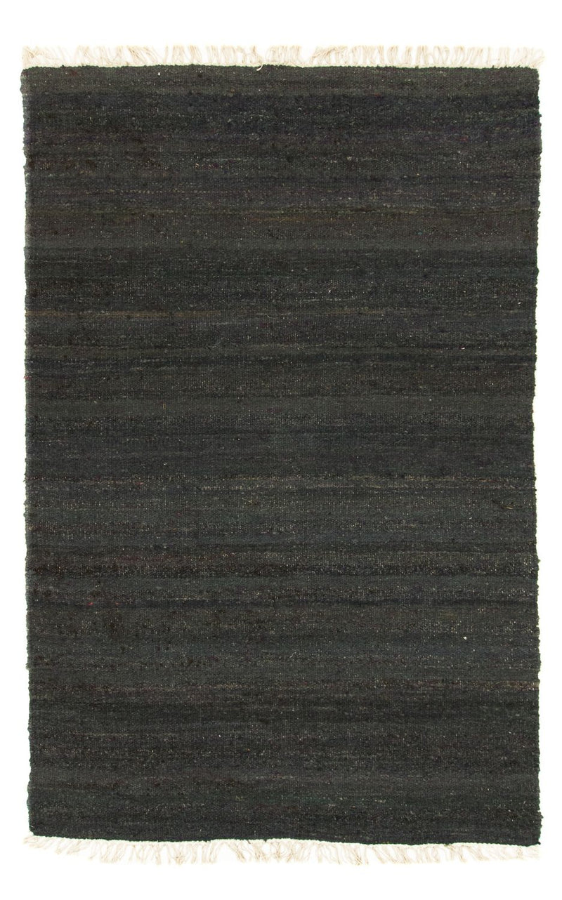 Kelim Modern Teppich 170x240cm - schwarz
