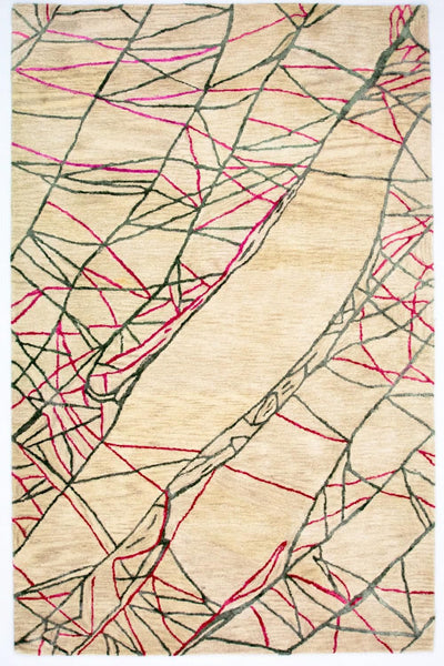 Designer Teppich 154x242cm - beige