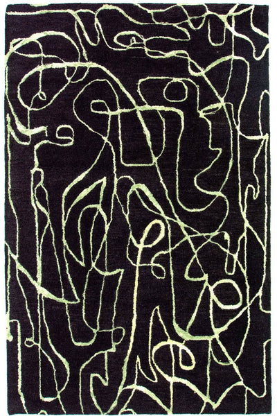 Designer Teppich 152x243cm - blau