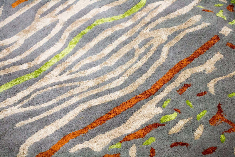 Designer Teppich 152x243cm - silber