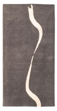 Nepal Teppich 60x120cm - Wollteppich - grau – product image