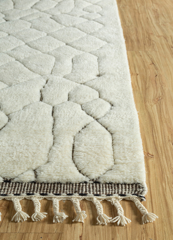 Wollteppich - 200 x 300 cm - creme