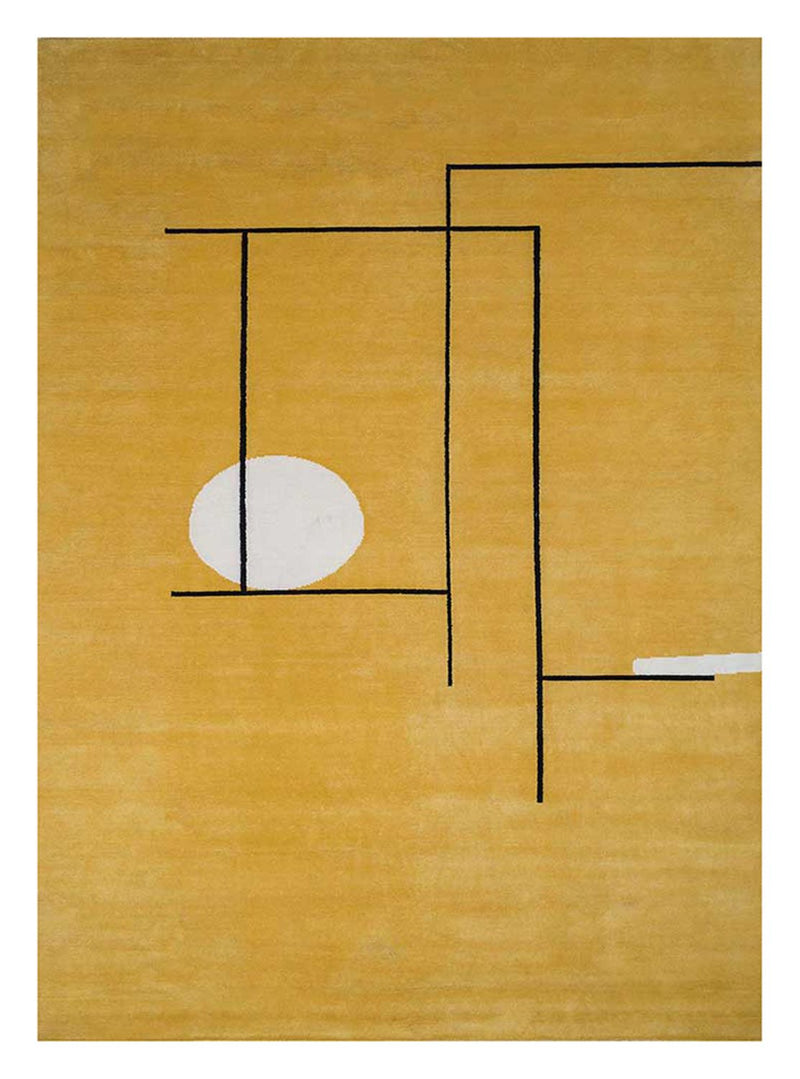 Wollteppich - 180 x 270 cm - gold