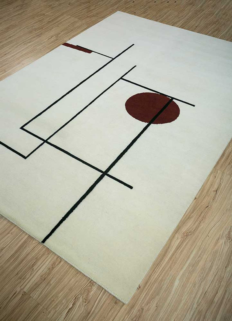 Wollteppich - 180 x 270 cm - hellgrau