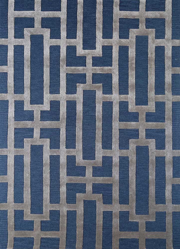 Wollteppich - 180 x 270 cm - blau