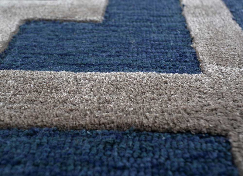 Wollteppich - 180 x 270 cm - blau