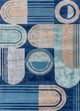 Wollteppich - 180 x 270 cm - blau