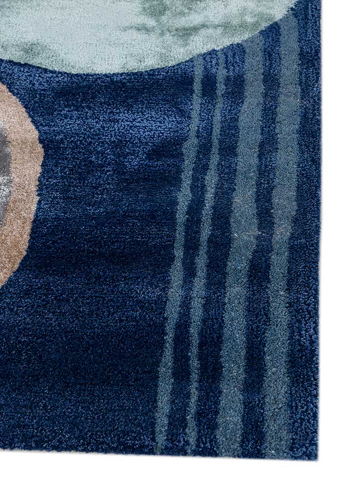 Wollteppich - 180 x 270 cm - blau