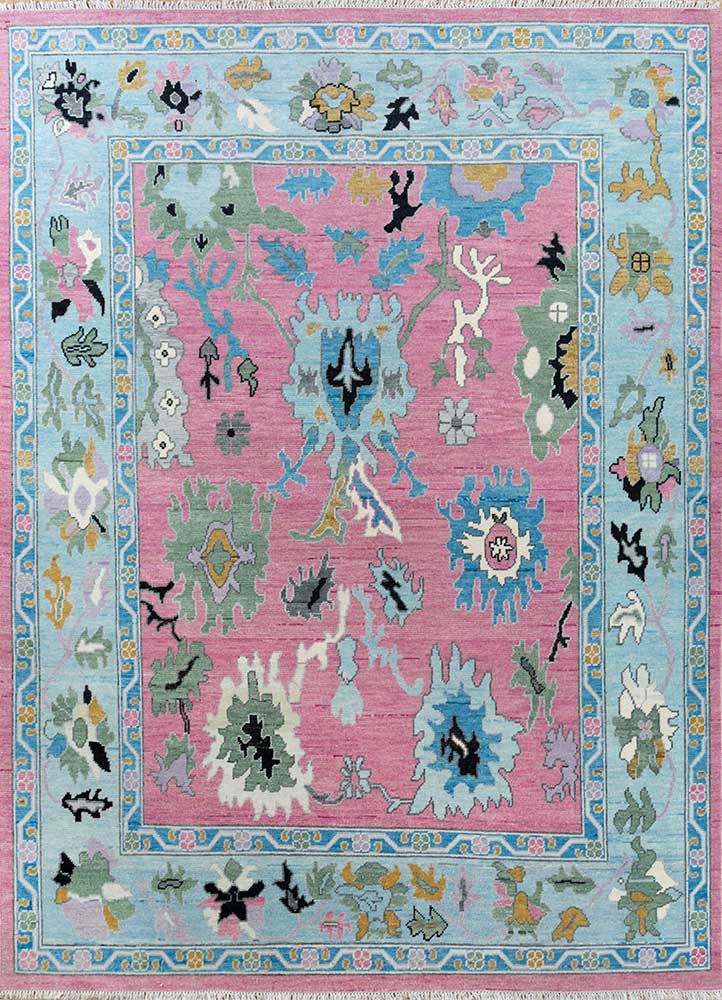 Wollteppich - 180 x 270 cm - rosa