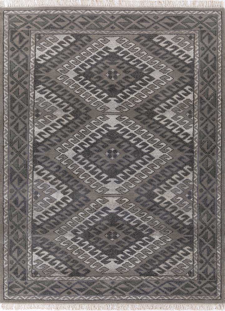 Wollteppich - 150 x 240 cm - grau