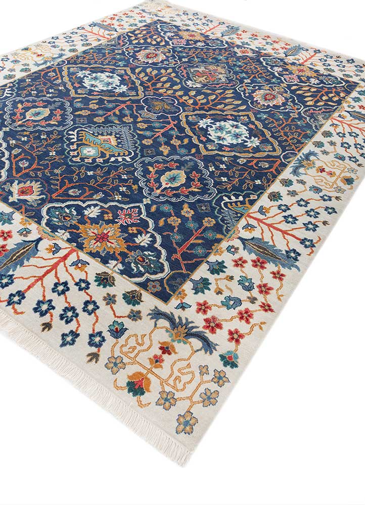 Wollteppich - 240 x 300 cm - blau