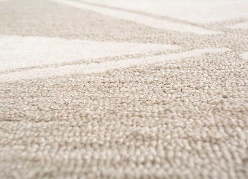 Wollteppich - 180 x 270 cm - hellbeige
