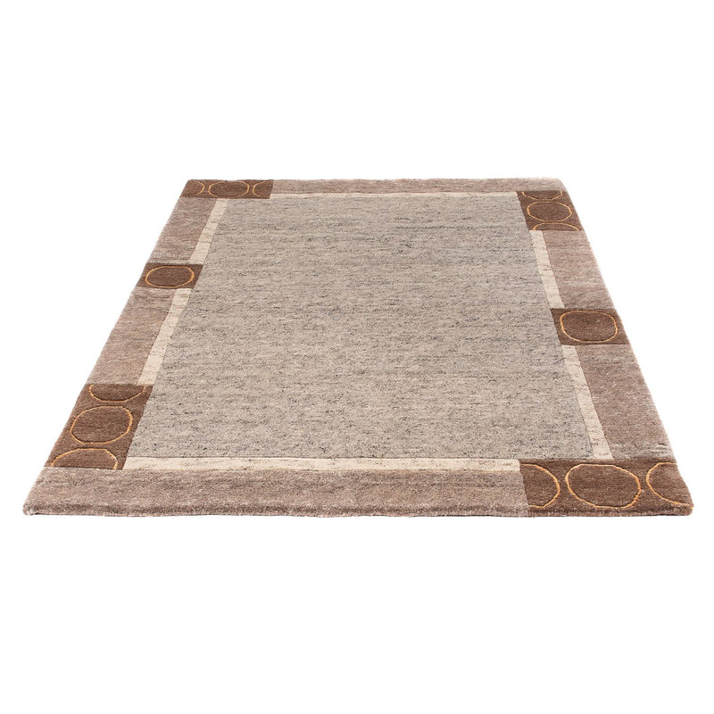 Nepal Teppich 118x174cm - Wollteppich - flieder