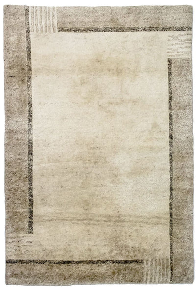 Nepal Teppich 122x173cm - Wollteppich - beige