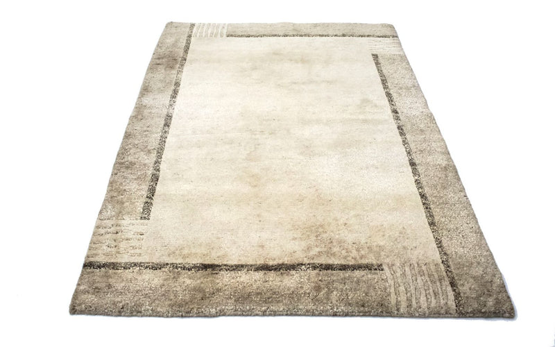 Nepal Teppich 122x173cm - Wollteppich - beige