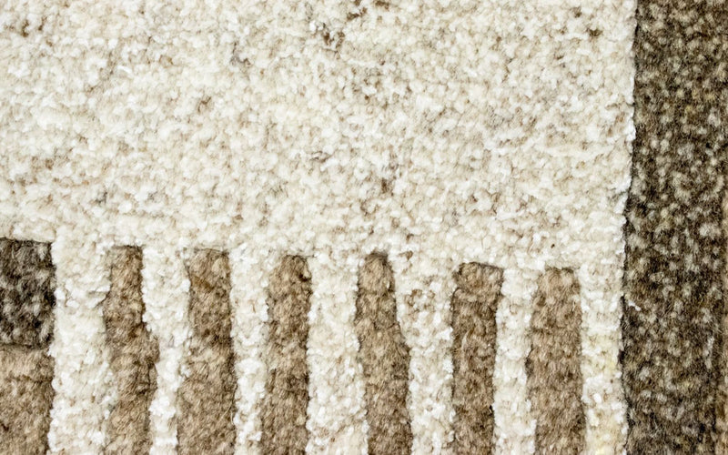 Nepal Teppich 120x178cm - Wollteppich - beige