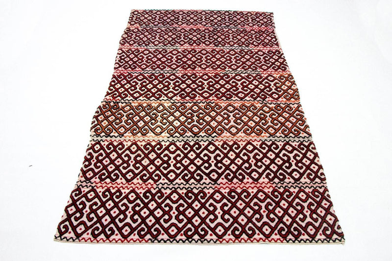 Kelim Afghan Teppich 127x240cm - mehrfarbig