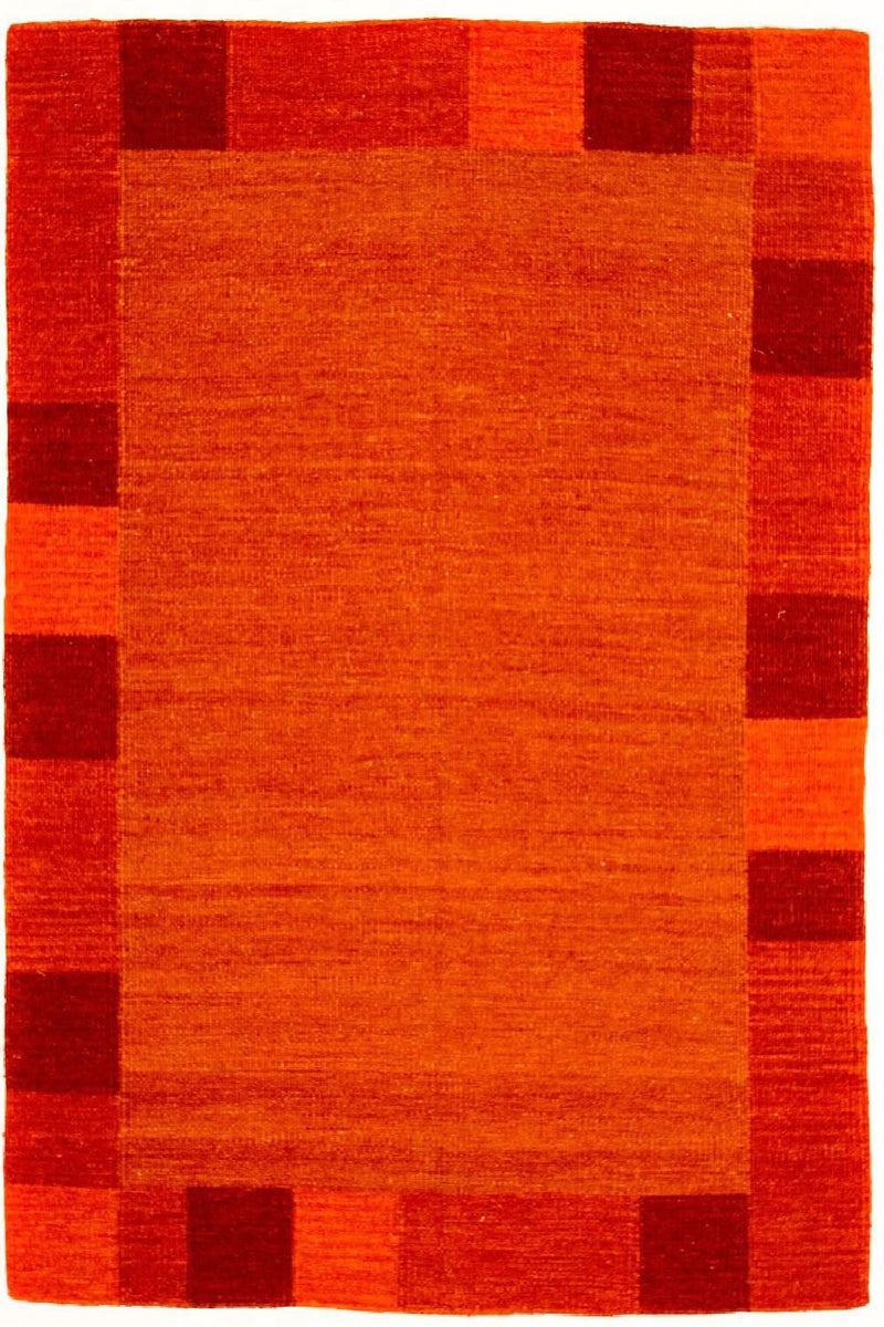 Kelim Modern Teppich 143x202cm - orange