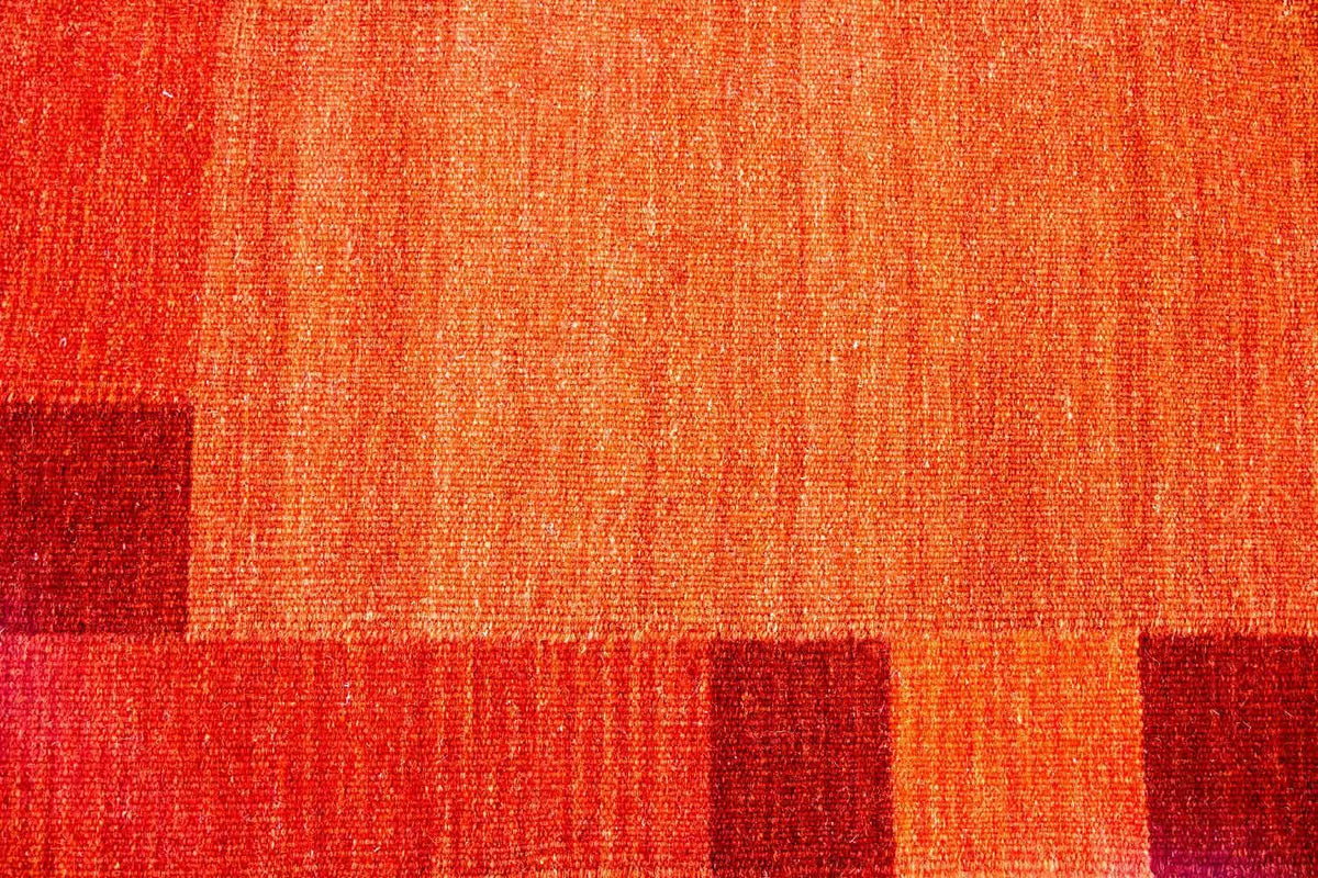 Kelim Modern Teppich 143x202cm - orange