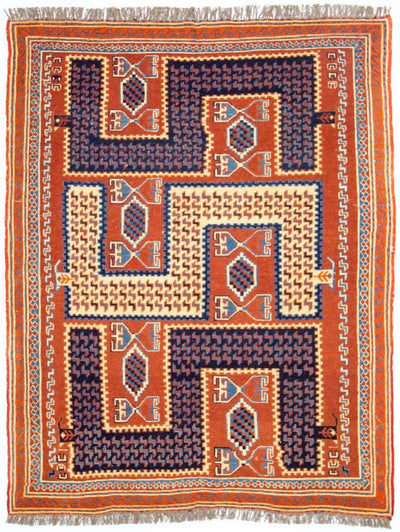 Kelim Fars Teppich 145x185cm - mehrfarbig