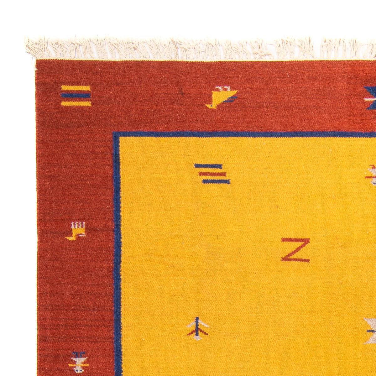 Kelim Modern Teppich 170x240cm - gold
