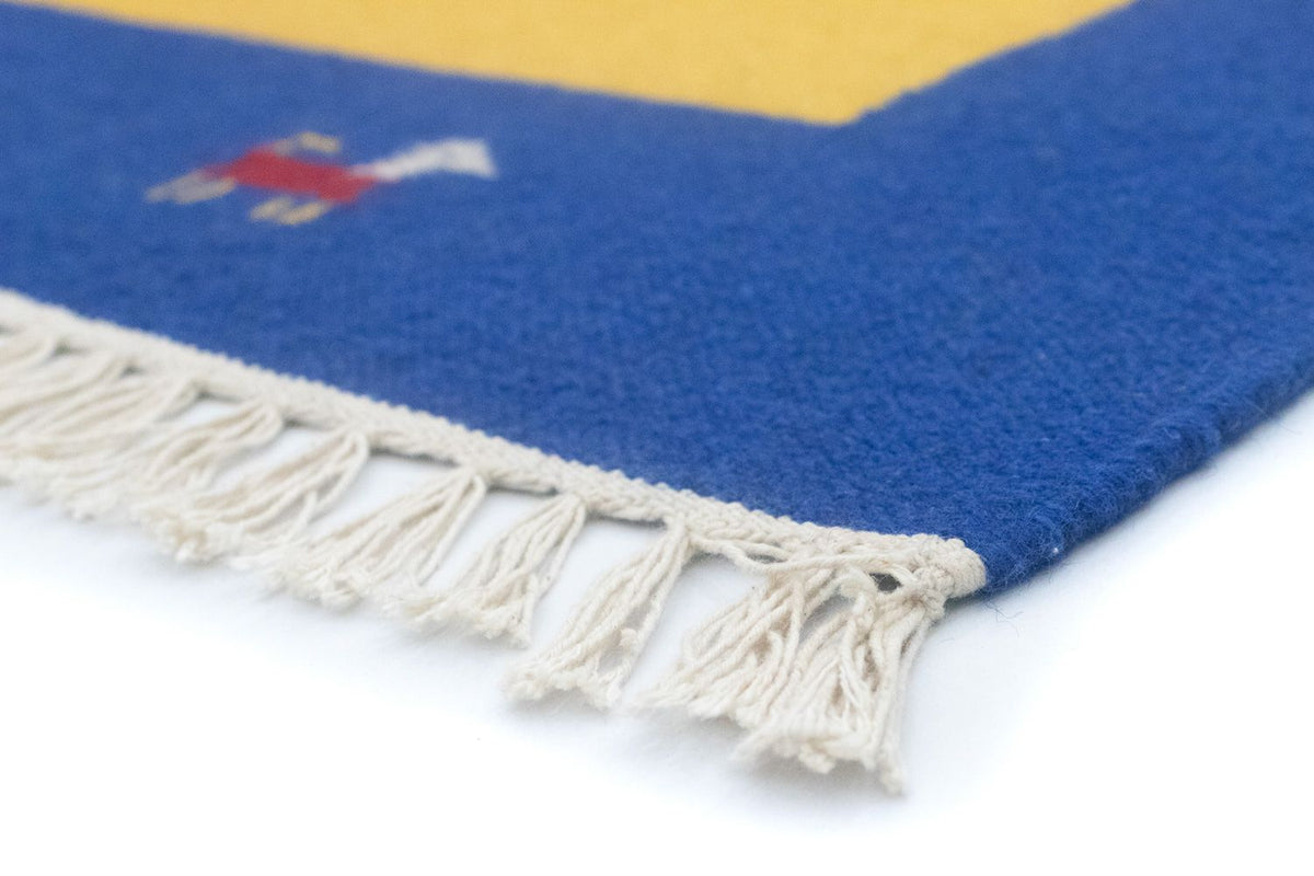 Kelim Modern Teppich 140x200cm - gelb