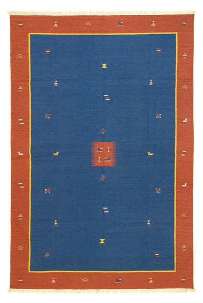 Kelim Modern Teppich 200x300cm - blau
