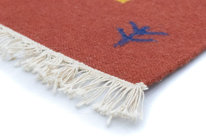Kelim Modern Teppich 140x200cm - blau
