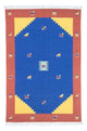 Kelim Modern Teppich 140x200cm - blau