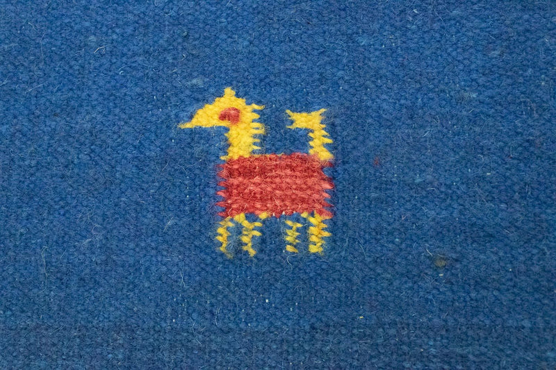 Kelim Modern Teppich 140x200cm - blau
