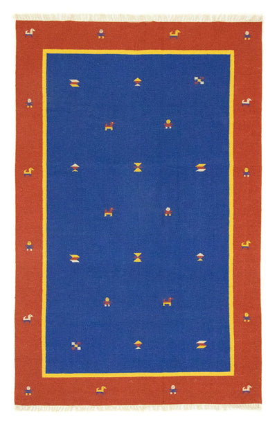 Kelim Modern Teppich 200x300cm - blau