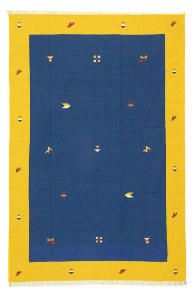 Kelim Modern Teppich 200x300cm - blau