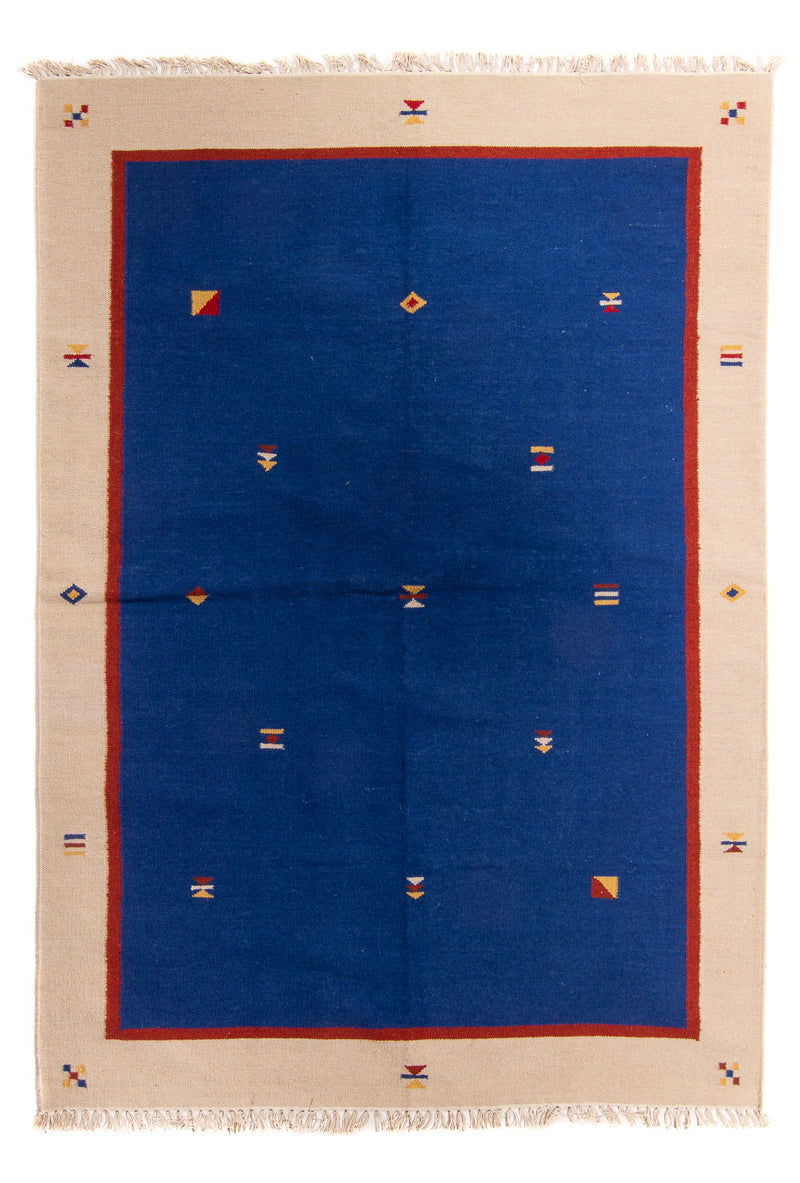 Kelim Modern Teppich 170x240cm - dunkelblau