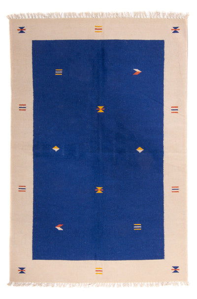 Kelim Modern Teppich 170x240cm - dunkelblau