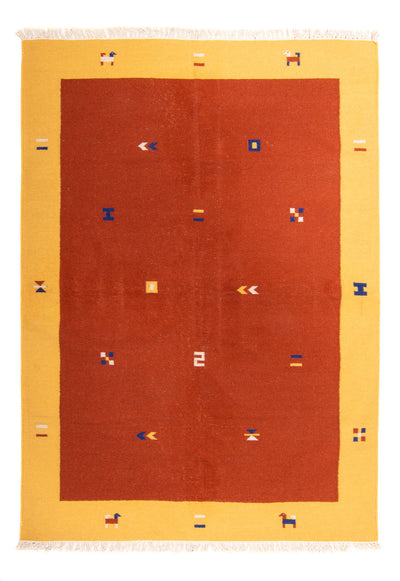 Kelim Modern Teppich 170x240cm - dunkelrot