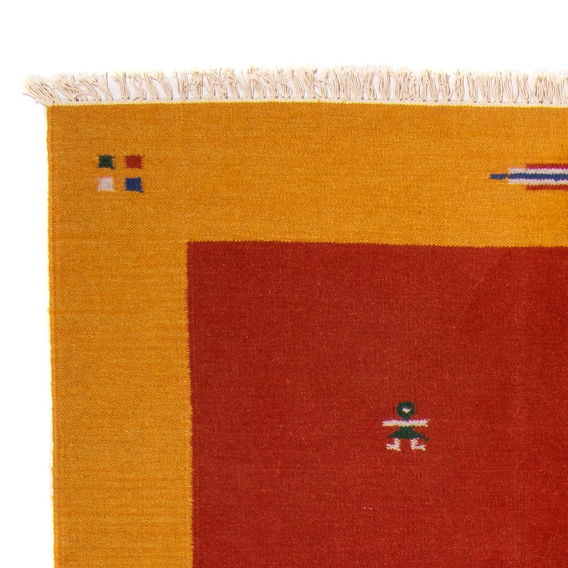 Kelim Modern Teppich 170x240cm - dunkelrot