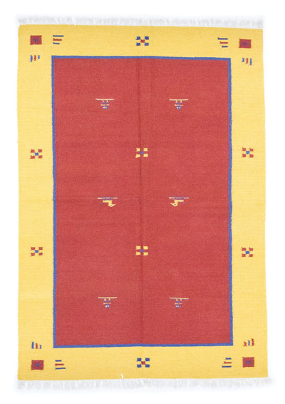 Kelim Modern Teppich 140x200cm - rot