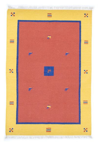 Kelim Modern Teppich 140x200cm - rot