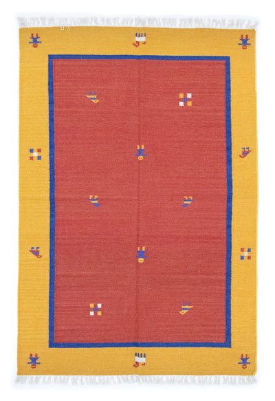 Kelim Modern Teppich 140x200cm - rot
