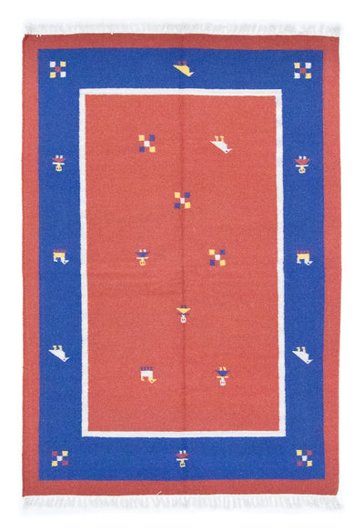 Kelim Modern Teppich 140x200cm - orange
