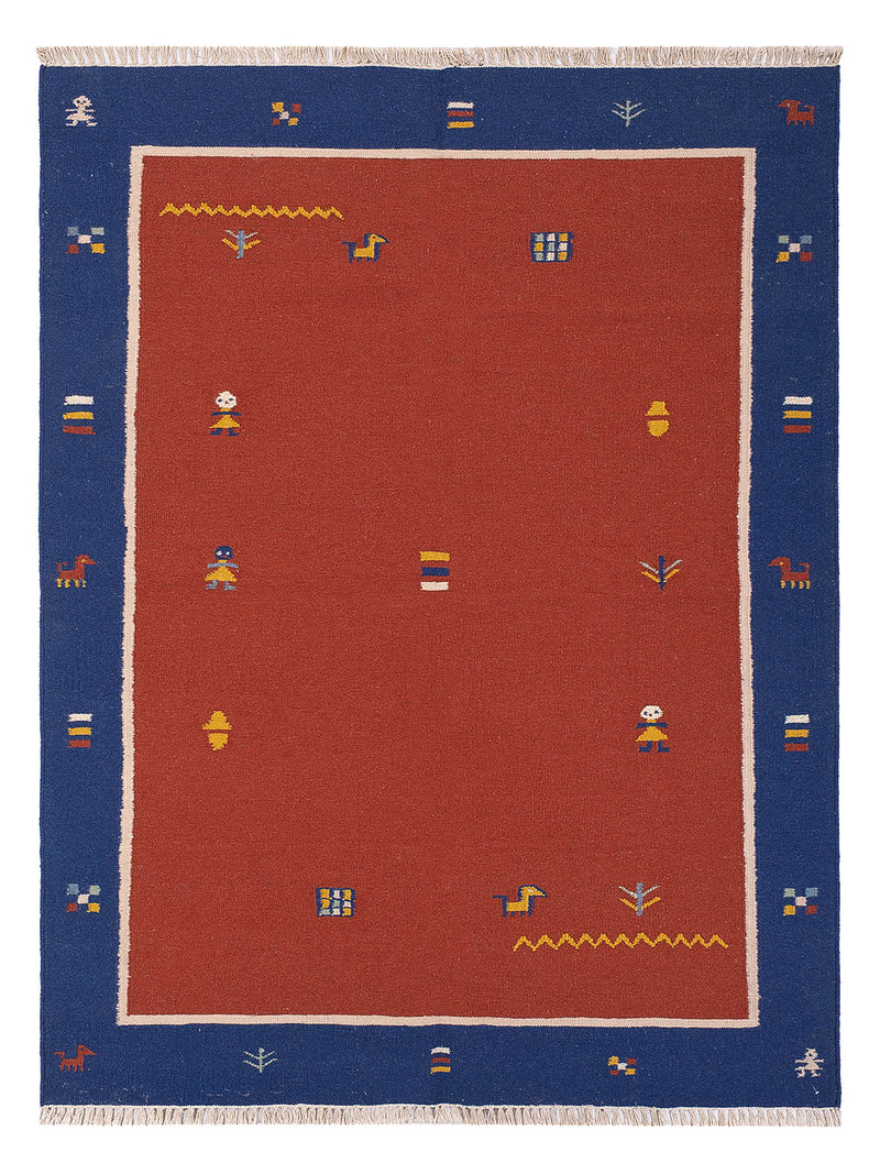 Kelim Modern Teppich 170x240cm - rost