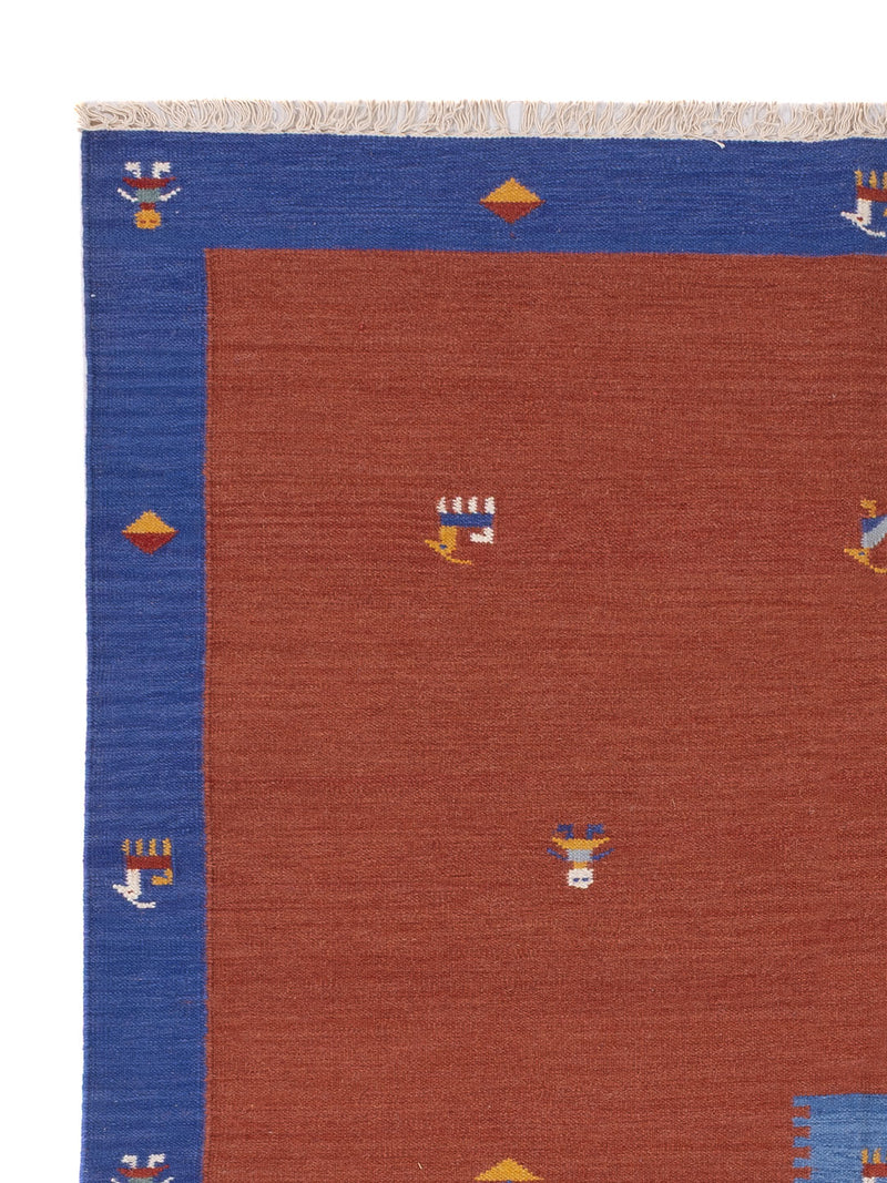 Kelim Modern Teppich 170x240cm - rost