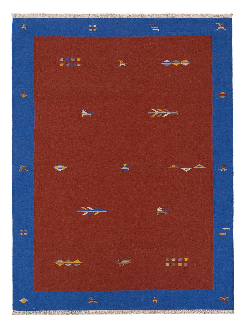 Kelim Modern Teppich 170x240cm - rost