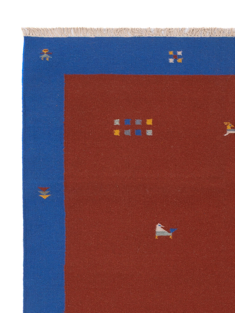 Kelim Modern Teppich 170x240cm - rost